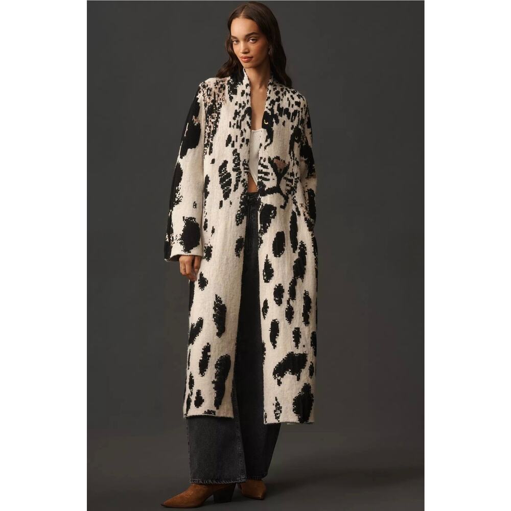Anthropologie Pilcro Leopard Print Sweater Duster. Size S/M. Retails $228